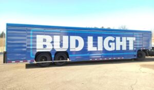 Rolling billboard for Bud Light