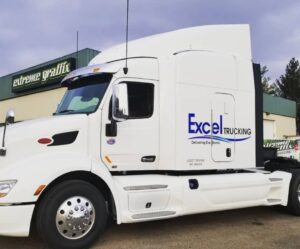 Rolling billboard for Excel Trucking